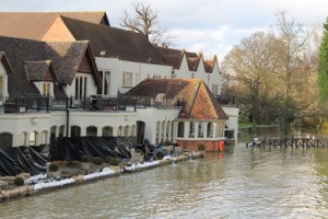 Flood defenses - The Swan Hotel Goring